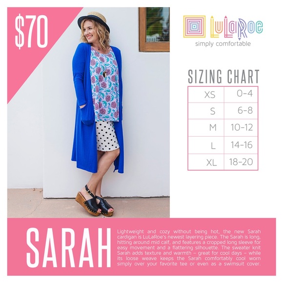 LulaRoe Sarah Long Open Floral Cardigan - Picture 9 of 9